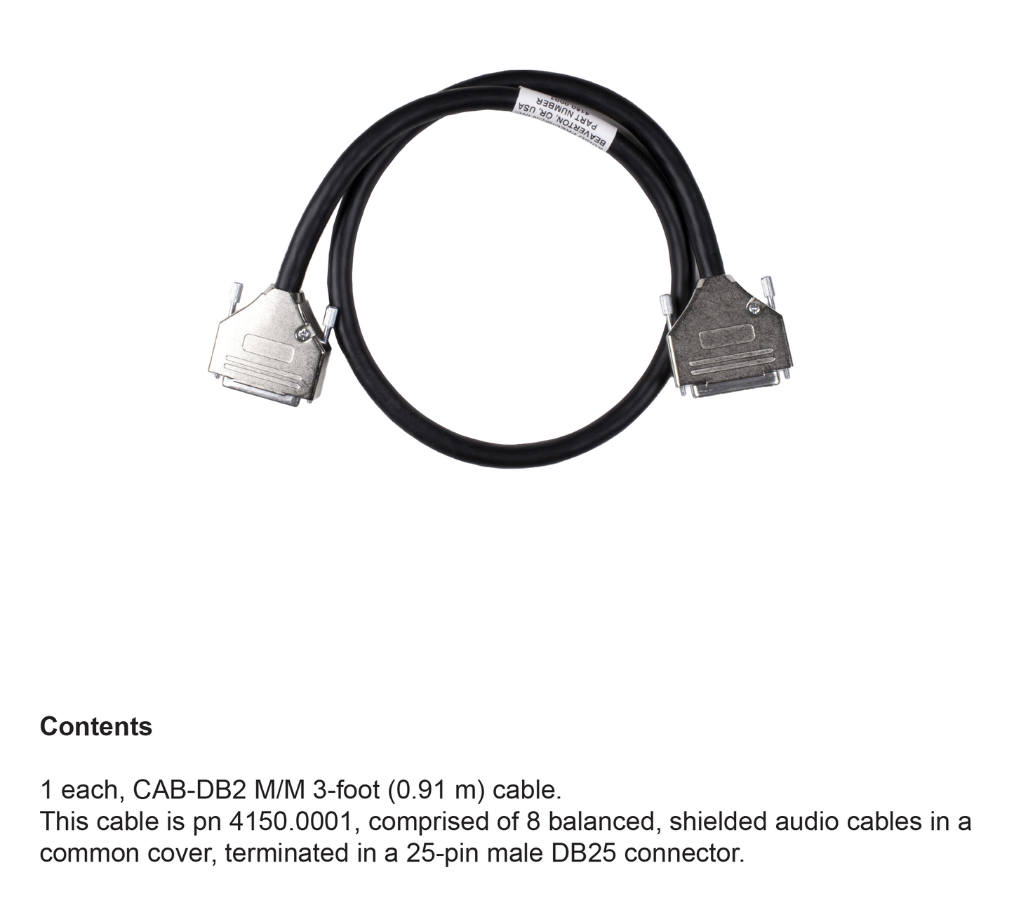 DB25M to DB25M balanced cable