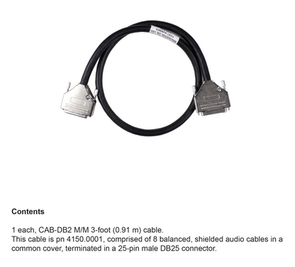 DB25M to DB25M balanced cable