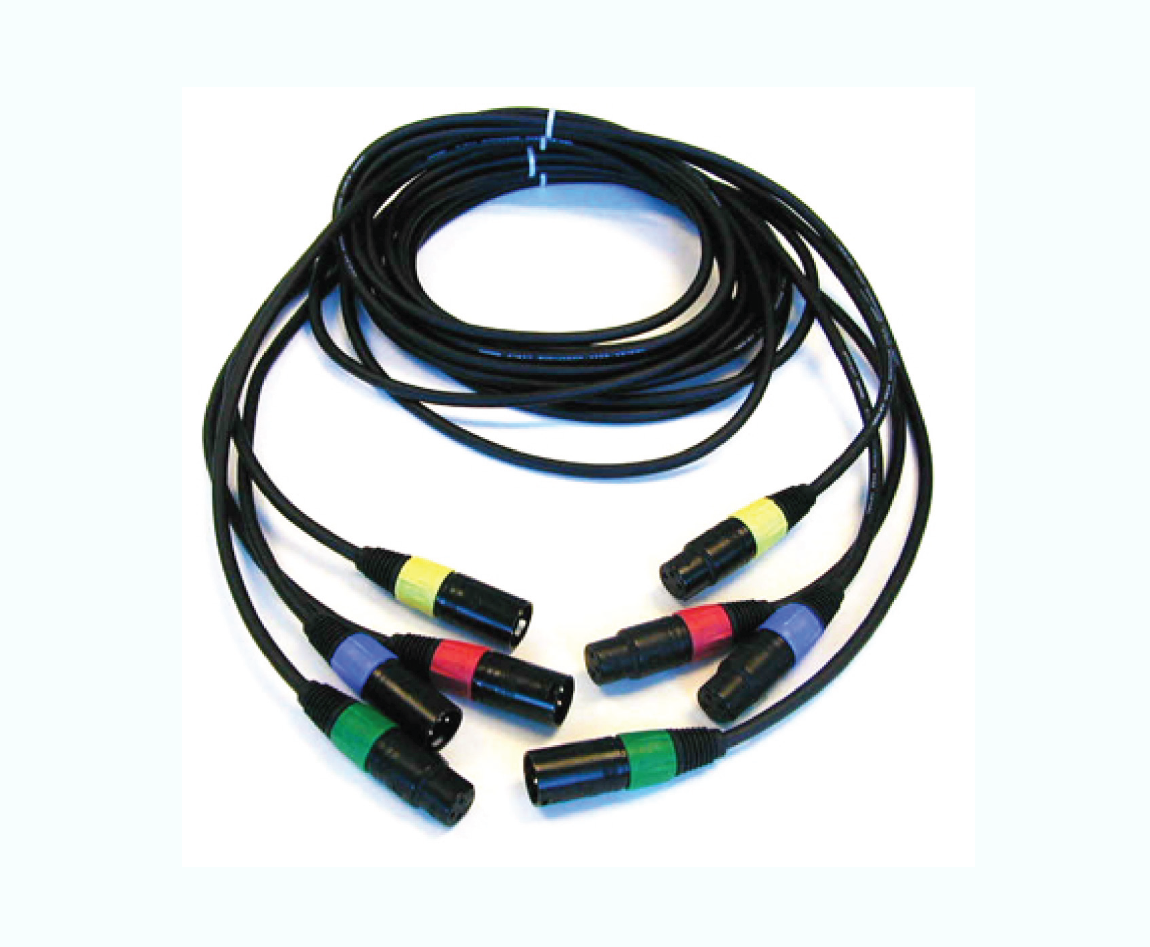 Set of 4 XLR cables, 2.44m