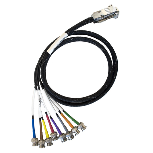 DB15M to 8 BNC breakout cable for DSIO, 1.21m